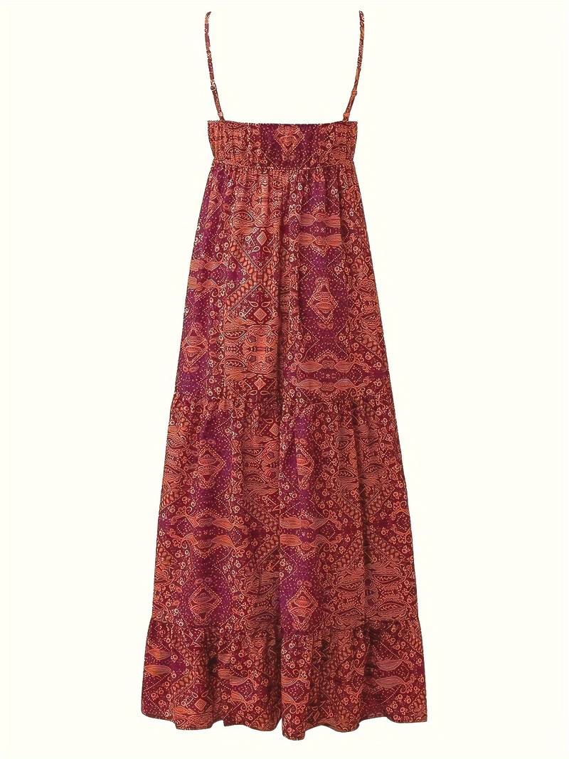 LM | Bohème maxi dress with ethnic print