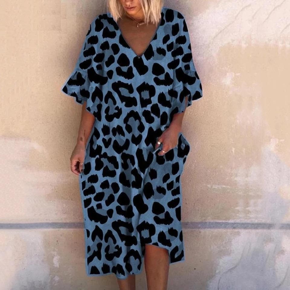 LM | Maxi dress with leopard print