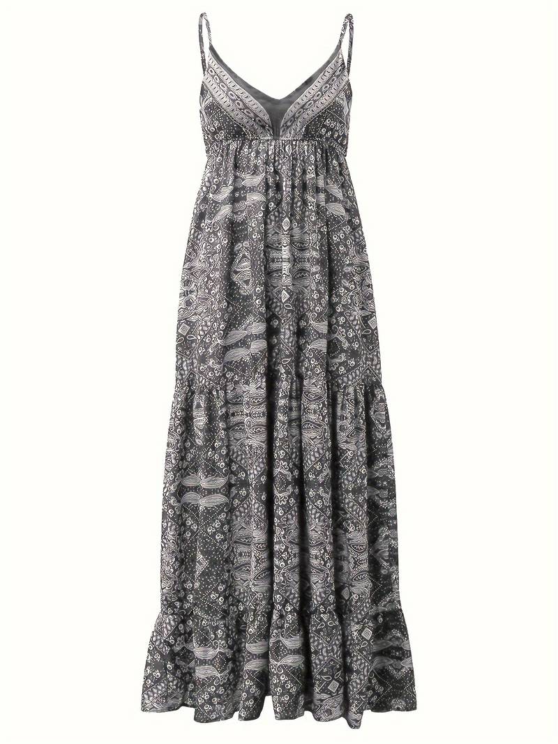 LM | Bohème maxi dress with ethnic print