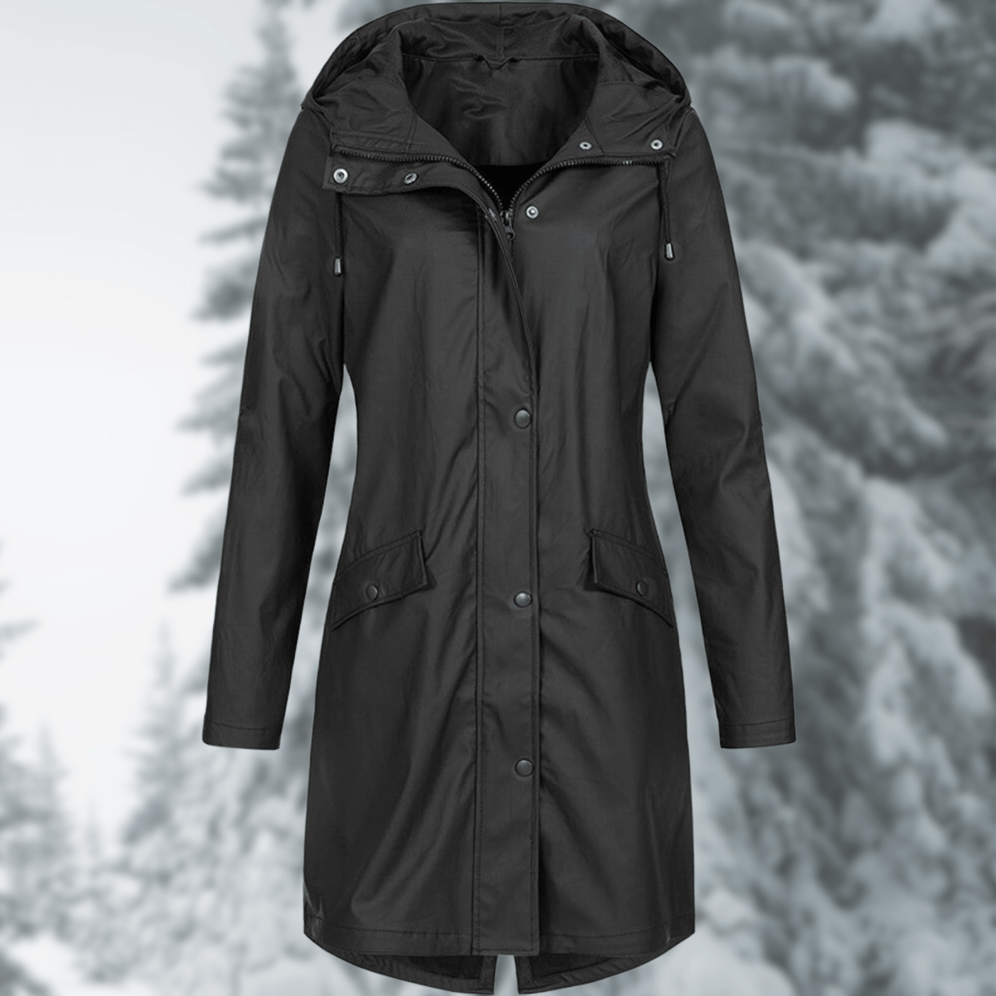 LM | Fashionable, long and waterproof raincoat