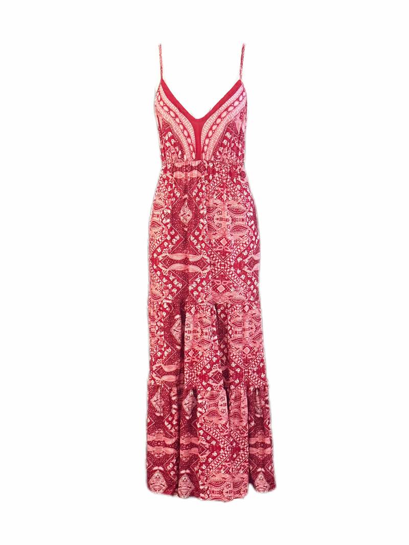 LM | Bohème maxi dress with ethnic print