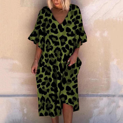 LM | Maxi dress with leopard print